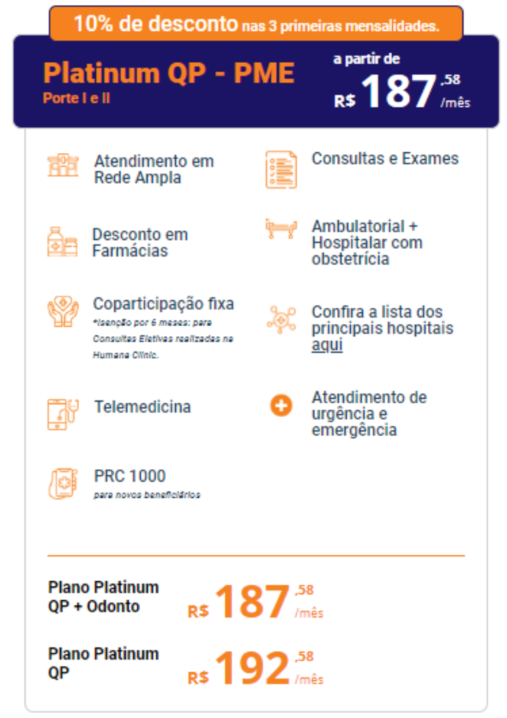 Humana Saúde Natal RN - Platinum Apartamento PME