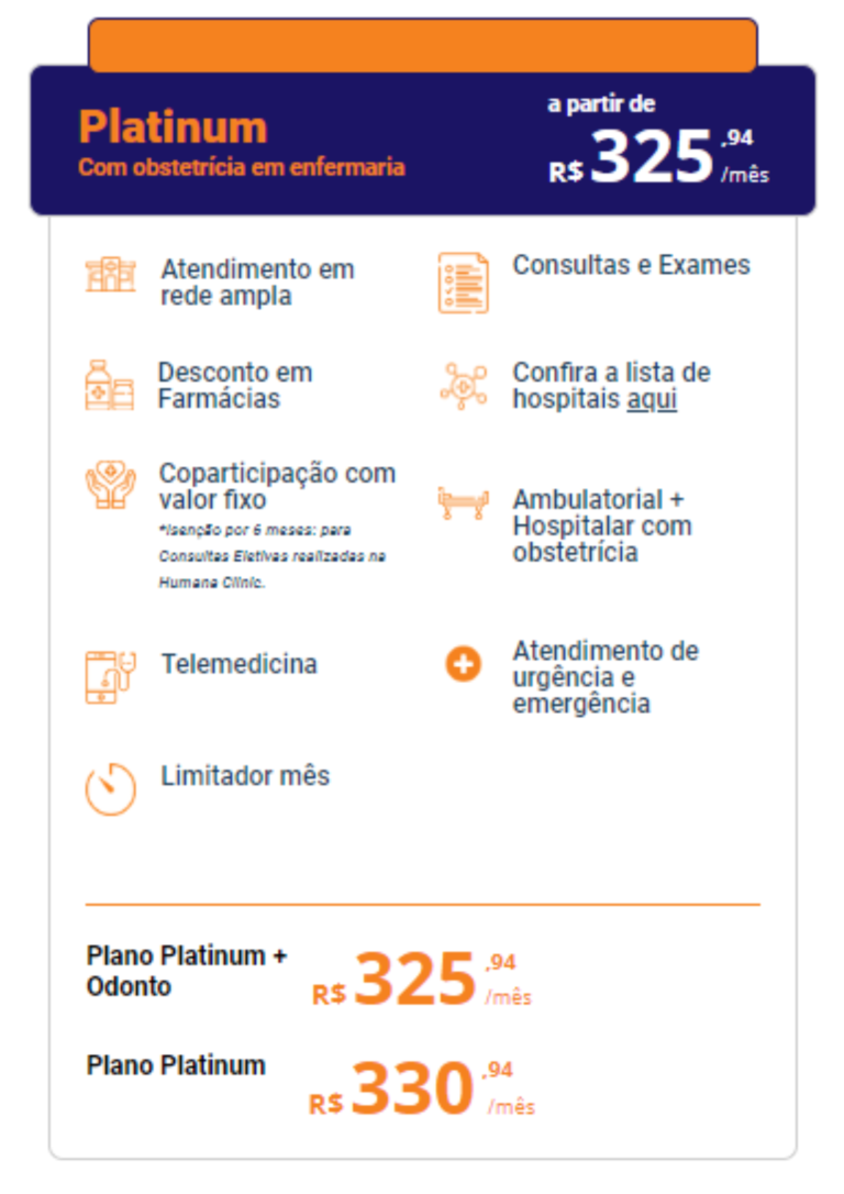 Humana Saúde Natal RN Platinum Enfermaria